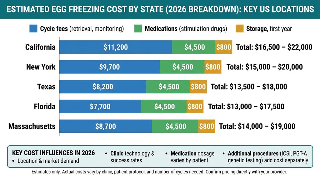 egg freezing cost by state