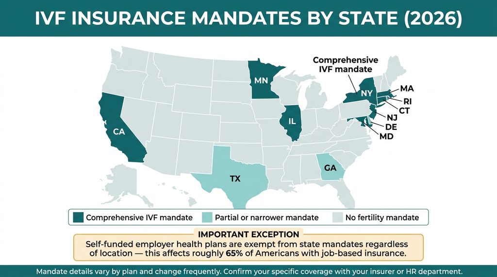 IVF Cost by State in 2026: Insurance Mandates Compared
