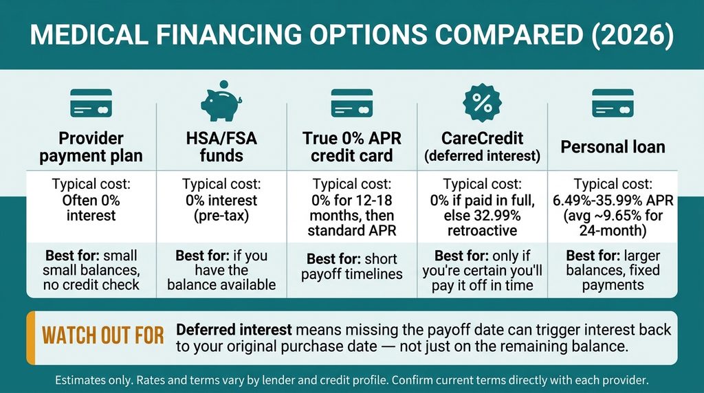 Medical Financing Options Compared: What to Use in 2026