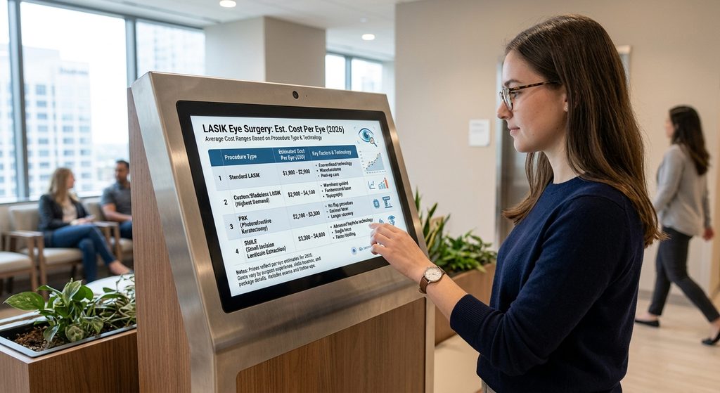 LASIK eye surgery cost per eye 2026