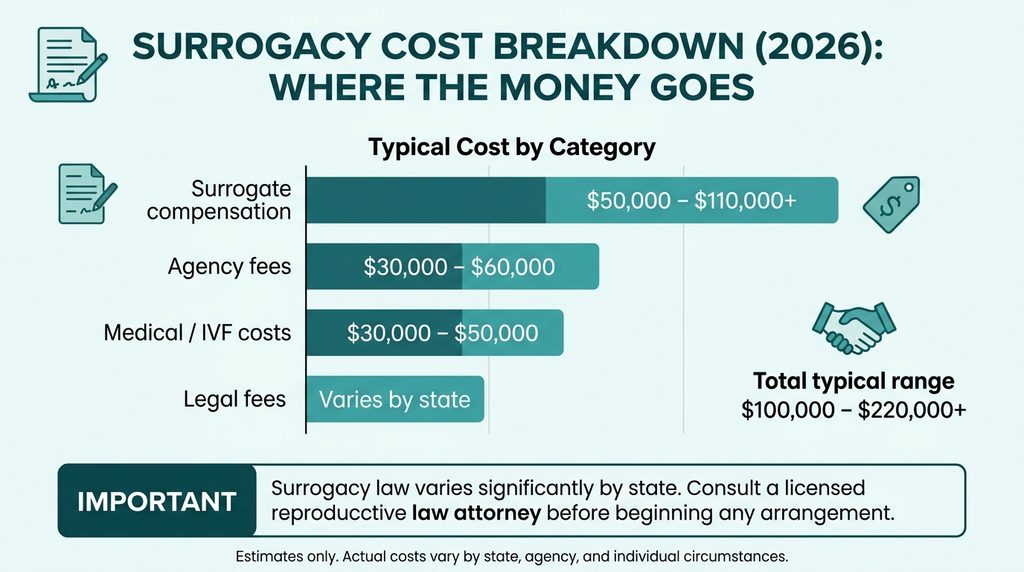 Surrogacy Cost Breakdown in 2026: Where the Money Goes