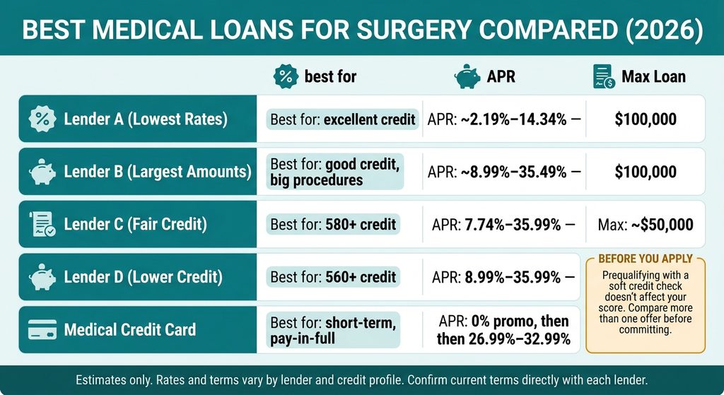 Best Medical Loans for Surgery Compared in 2026