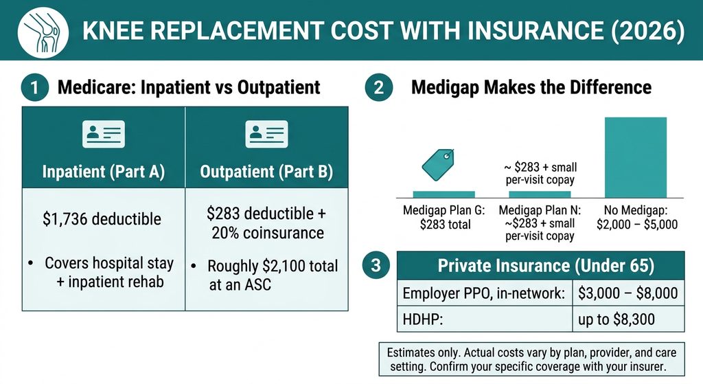 Knee Replacement Cost With Insurance in 2026: What to Pay