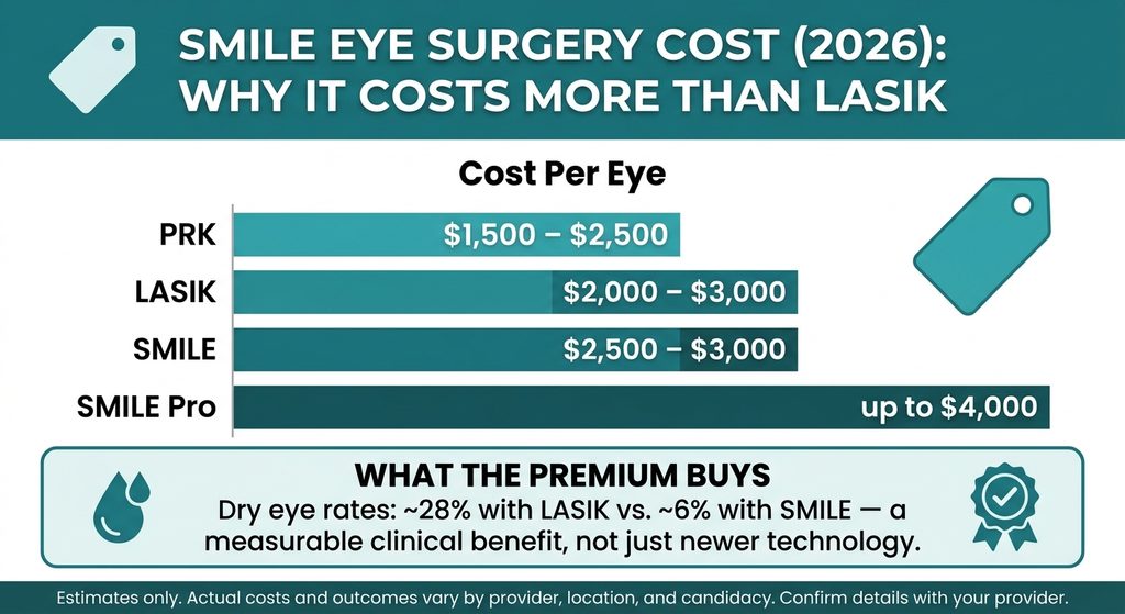 SMILE Eye Surgery Cost in 2026: Why It Costs More Than LASIK